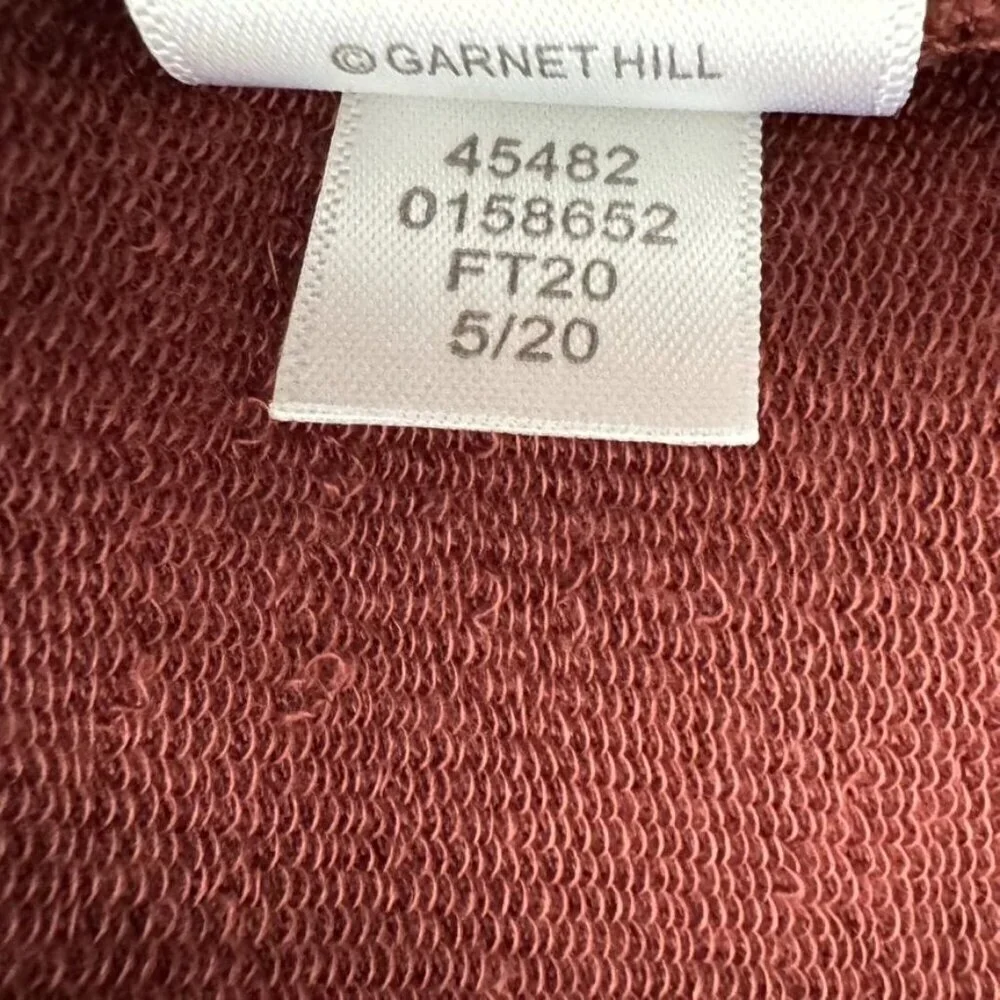 Garnet Hill Terra Cotta Cowl Neck Knit French Terry Long Sleeve Tunic Top Size M - Picture 13 of 13